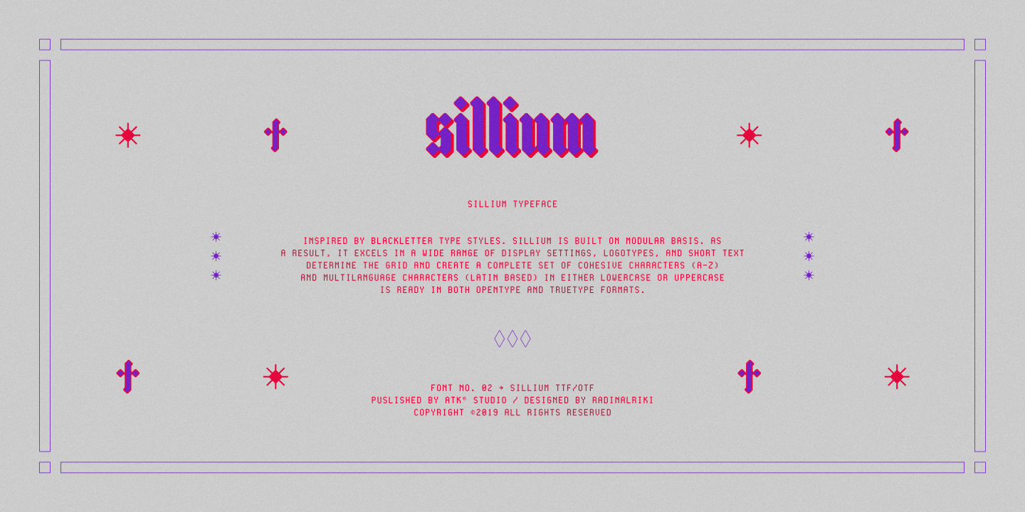 Пример шрифта Sillium #9